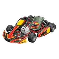 Go-kart rosso e nero da pista